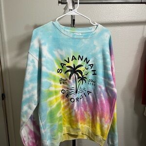 Savannah Georgia Tie-Dye Sweatshirt